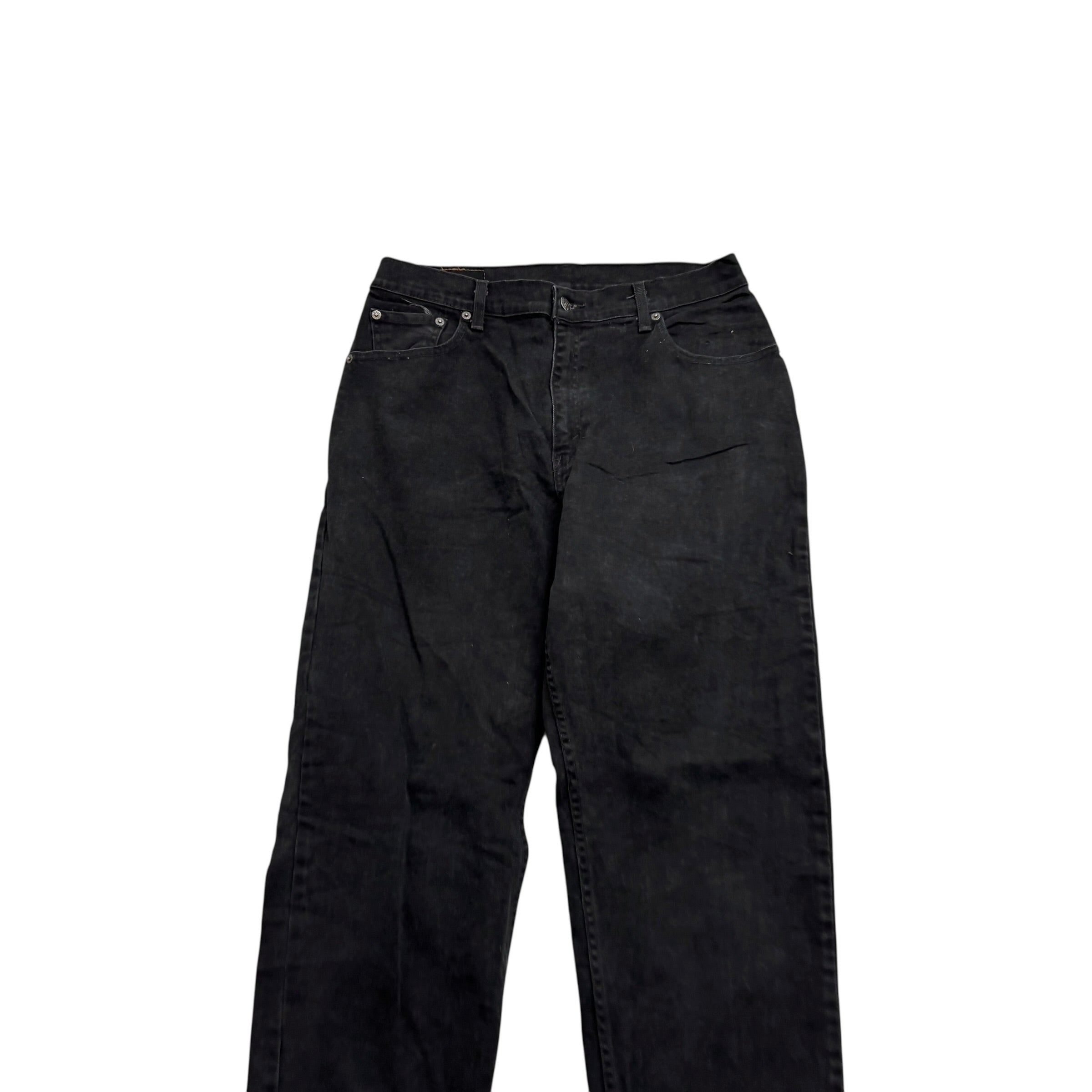 Levis 550 Jeans W30 L34 Womens Black Relaxed Tapered Fit Vintage Stretch