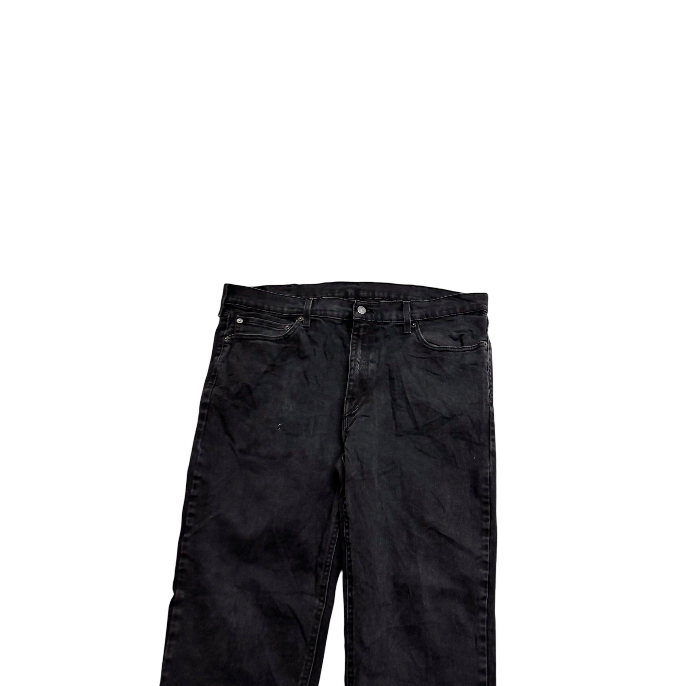 Levis 541 Jeans W38 L34 Mens Black Athletic Tapered Fit Stretch Denim