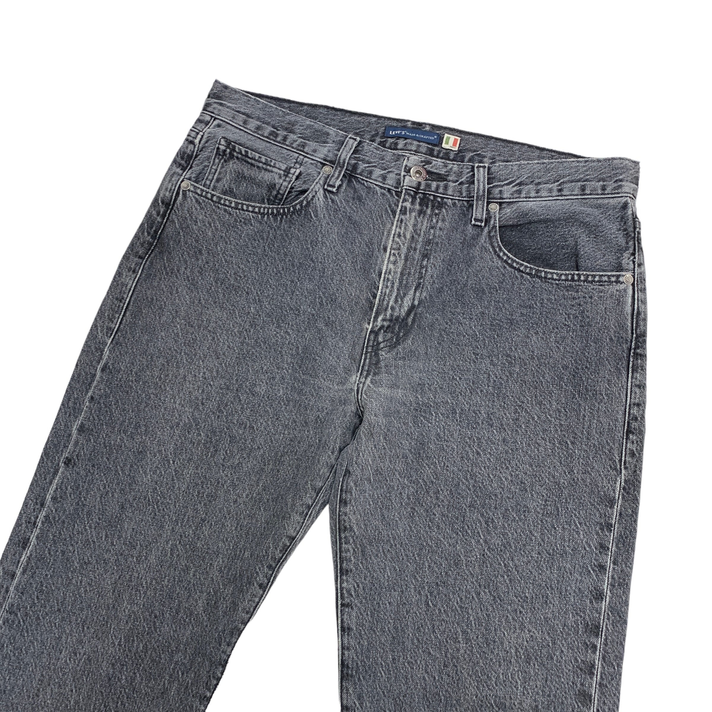 Levis 502 Jeans W33 L34 Made And Crafted Mens Grey Regular Taper Fit Denim