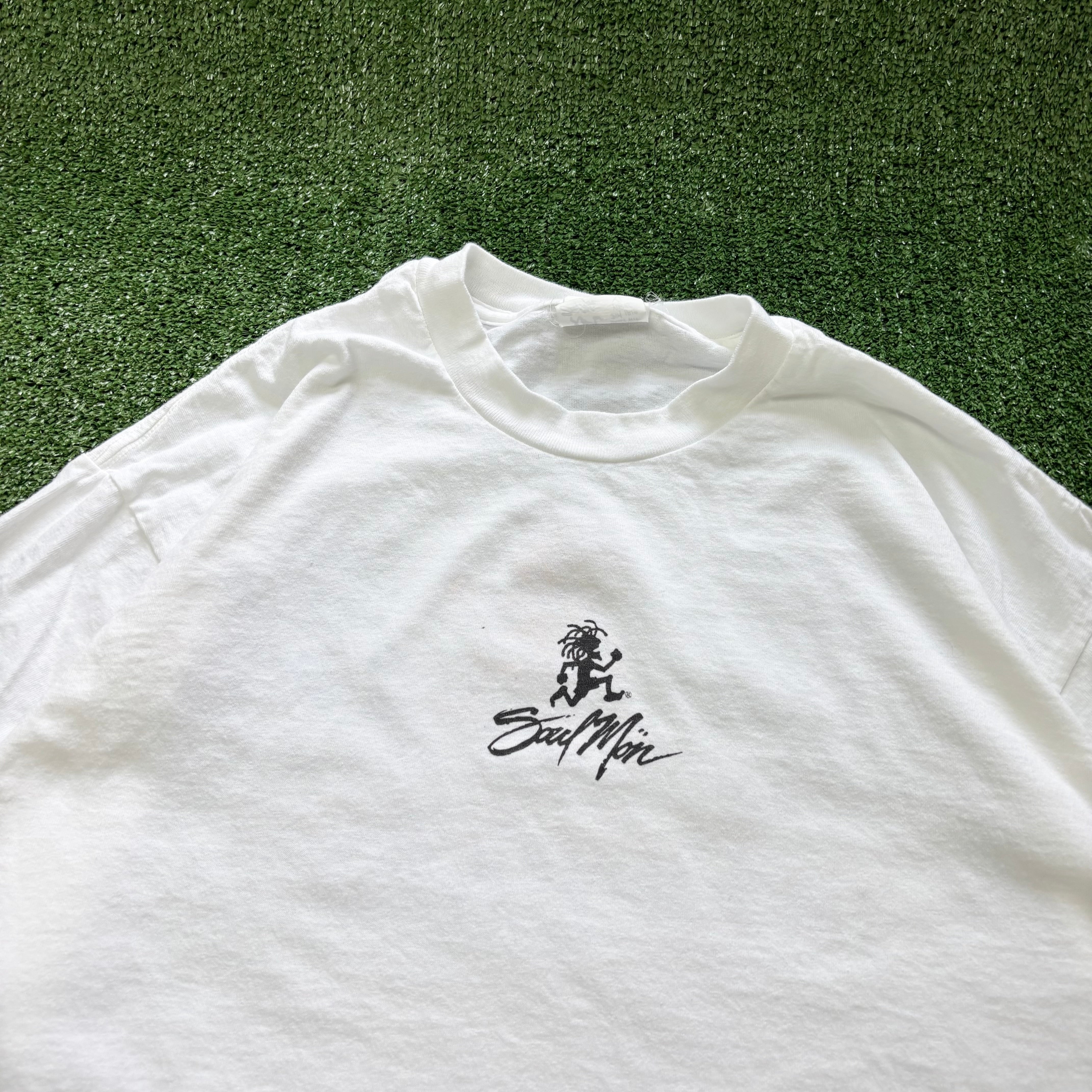 Vintage T Shirt Mens XL White Graphic Print 90s Elements of Soul Tee (E)