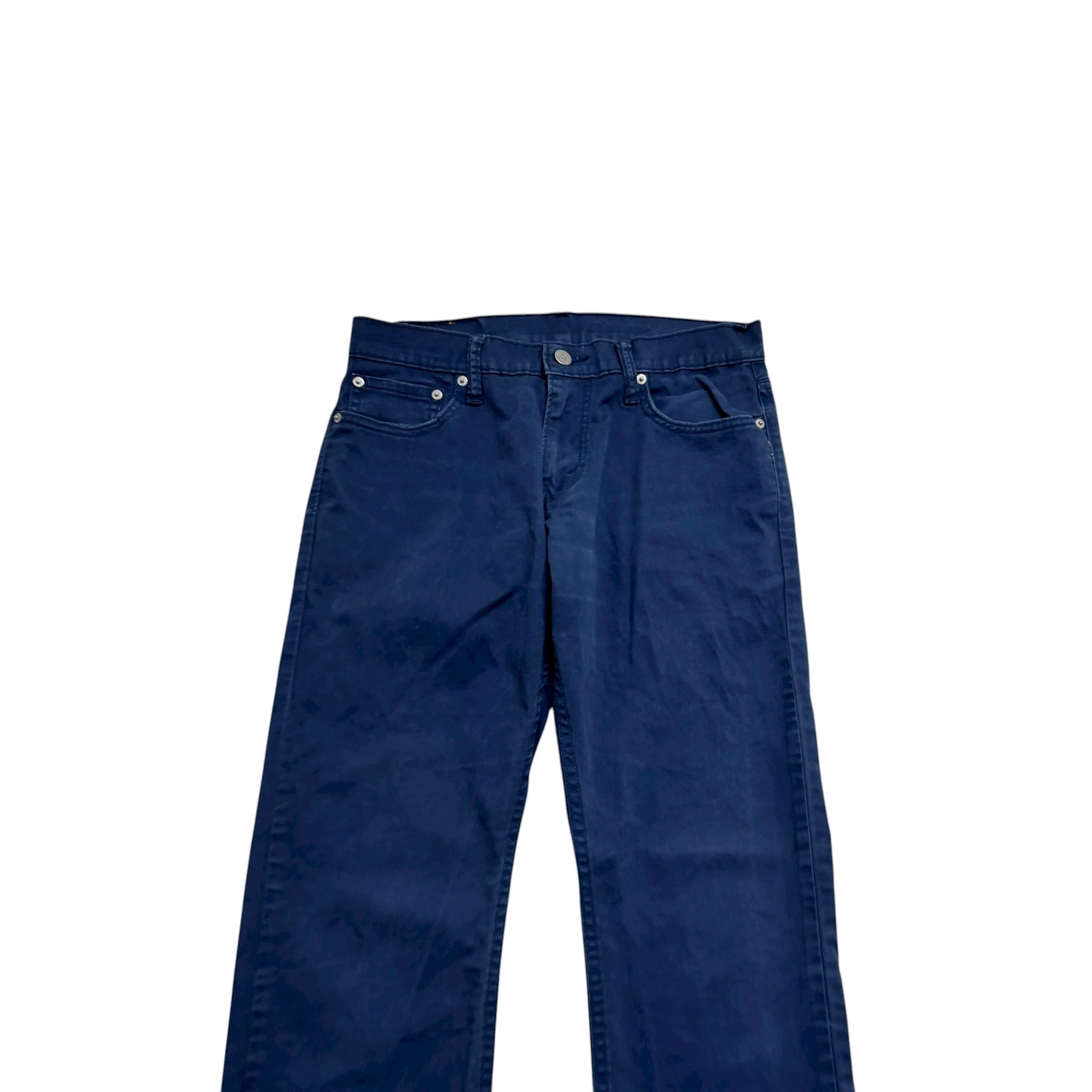 Levis 514 Trousers W30 L30 Mens Navy Blue Regular Straight Fit Stretch Pants (E)