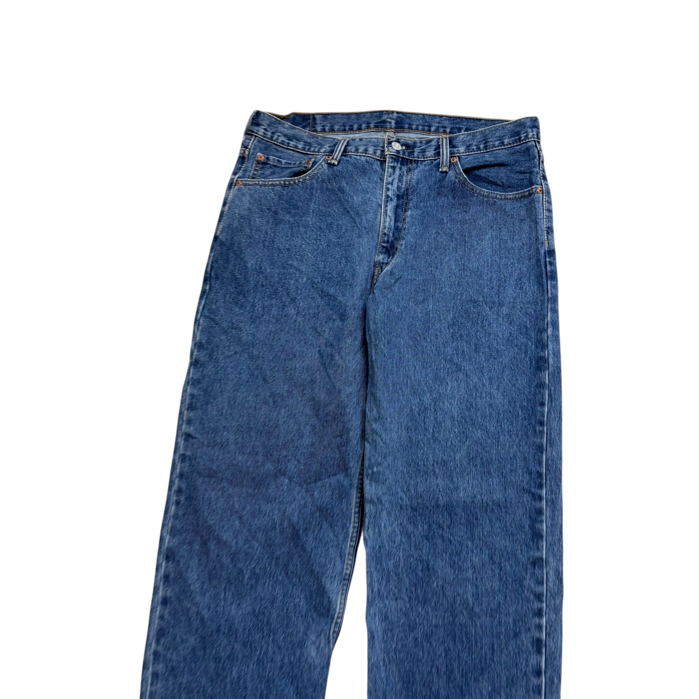 Levis 550 Jeans W36 L32 Mens Mid Blue Baggy Relaxed Straight Fit Denim (E)