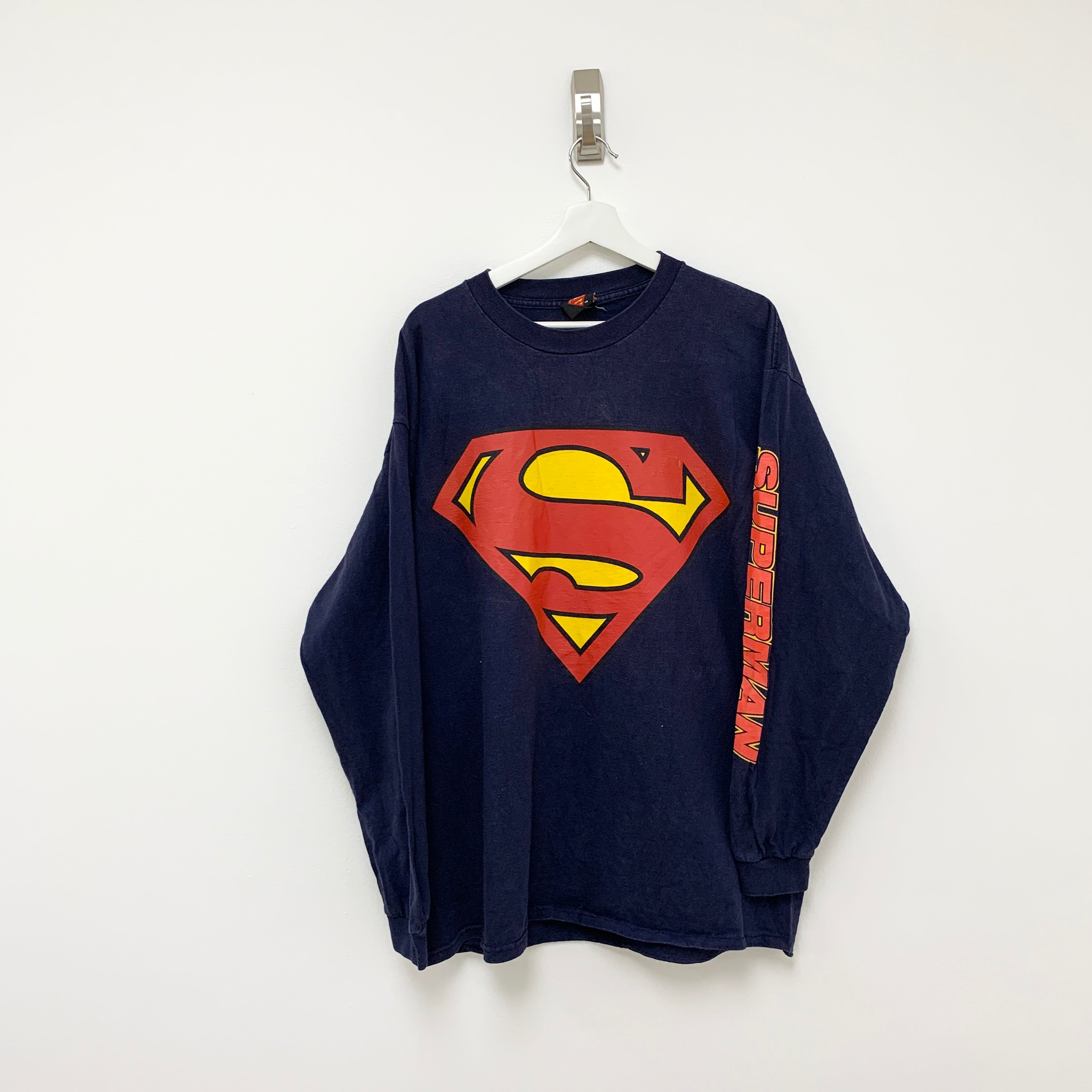 Vintage Superman Longsleeve T Shirt X-Large