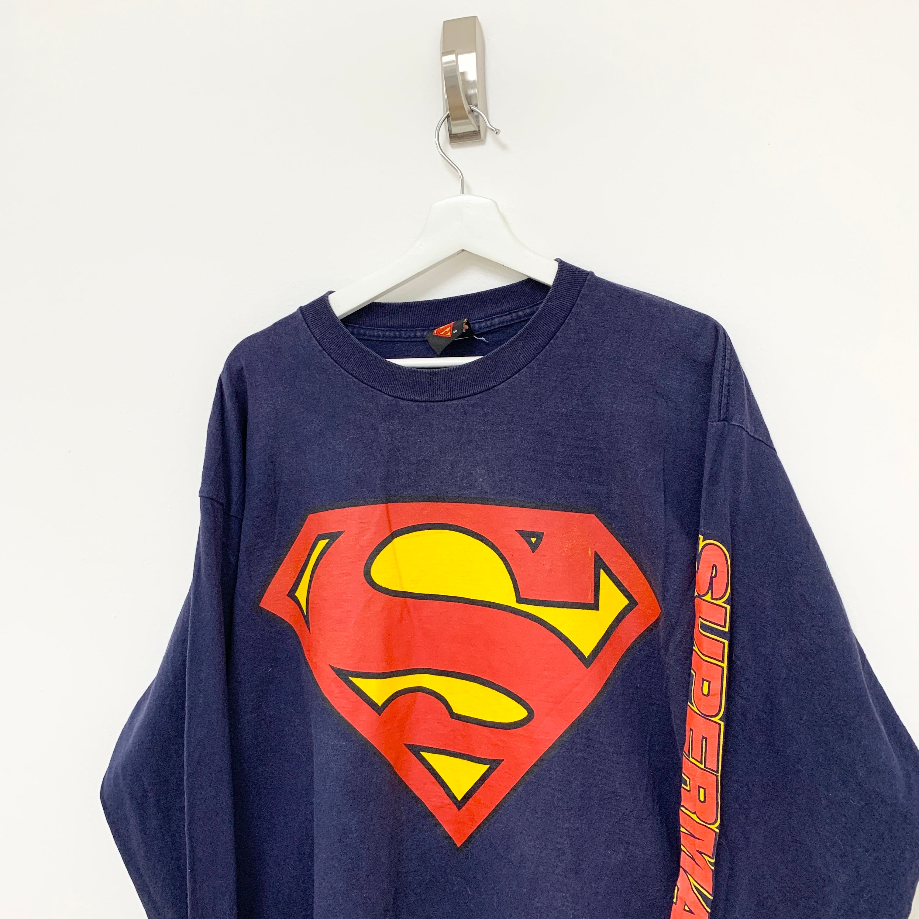 Vintage Superman Longsleeve T Shirt X-Large