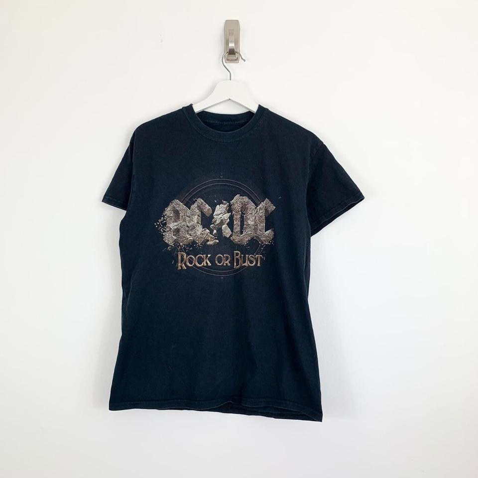 Black Vintage AC/DC T Shirt Medium