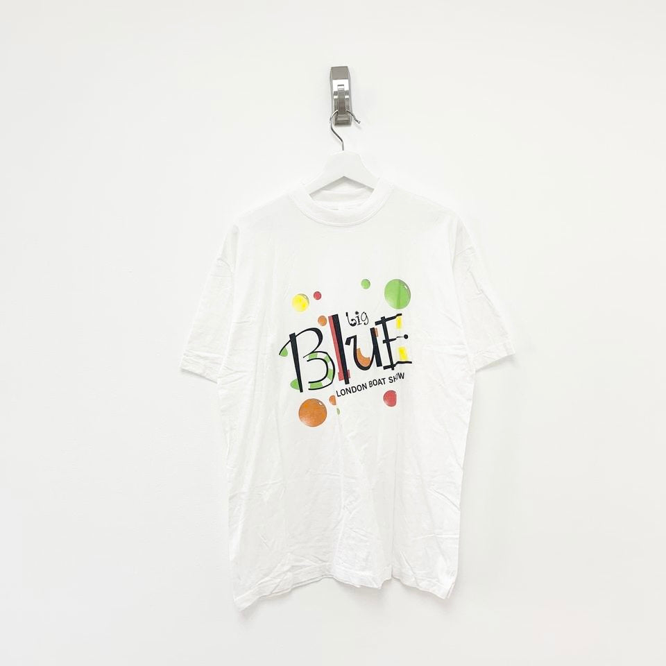 White Vintage Graphic T Shirt Large